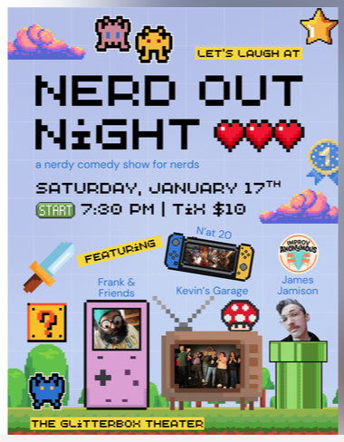 Let's Laugh At: Nerd Out Night at The Glitterbox Theater