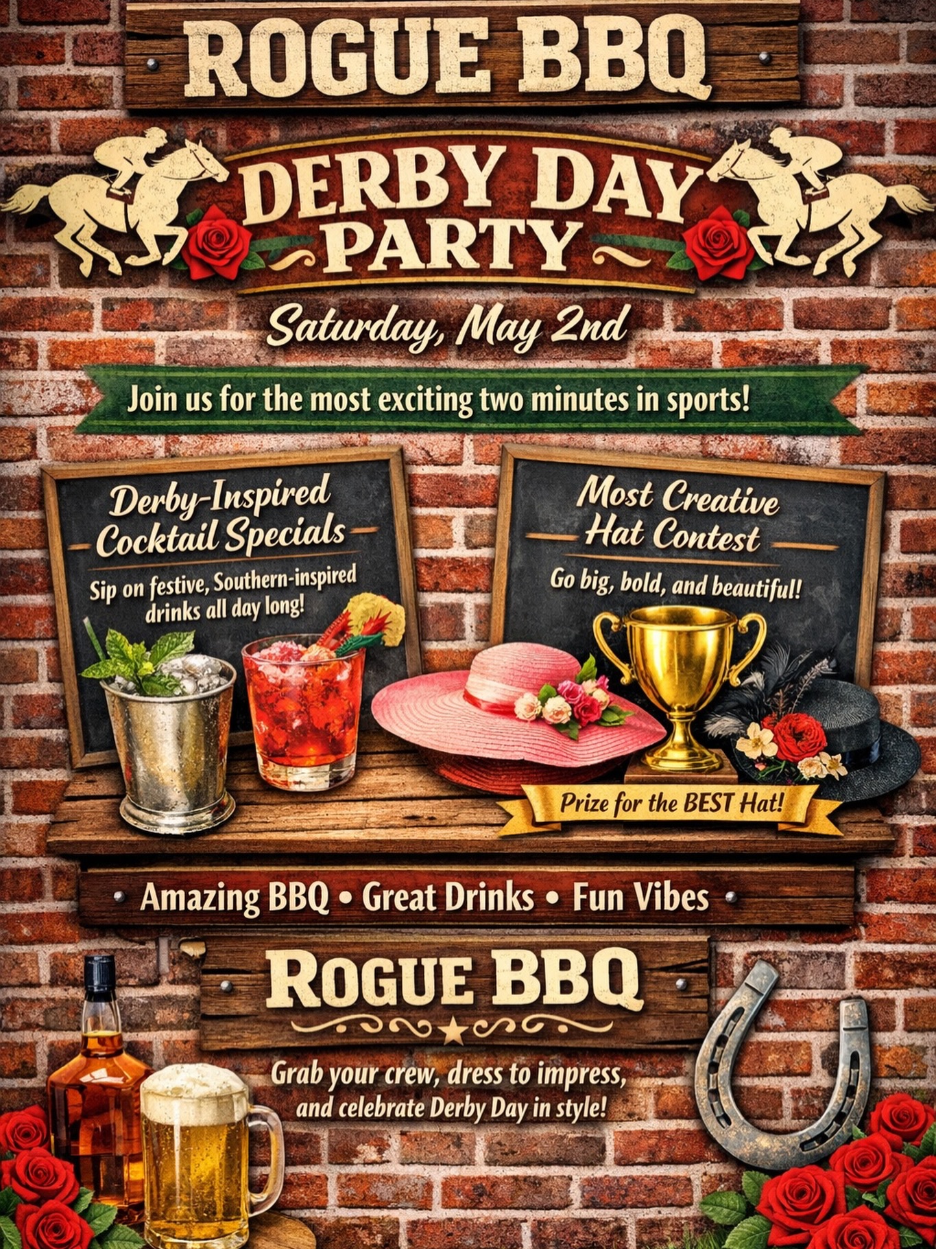 Derby Day Party at Rogue BBQ
