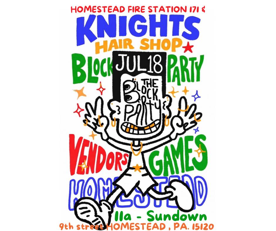 Knights Barber Shop Annual Block Party with Homestead Fire Department