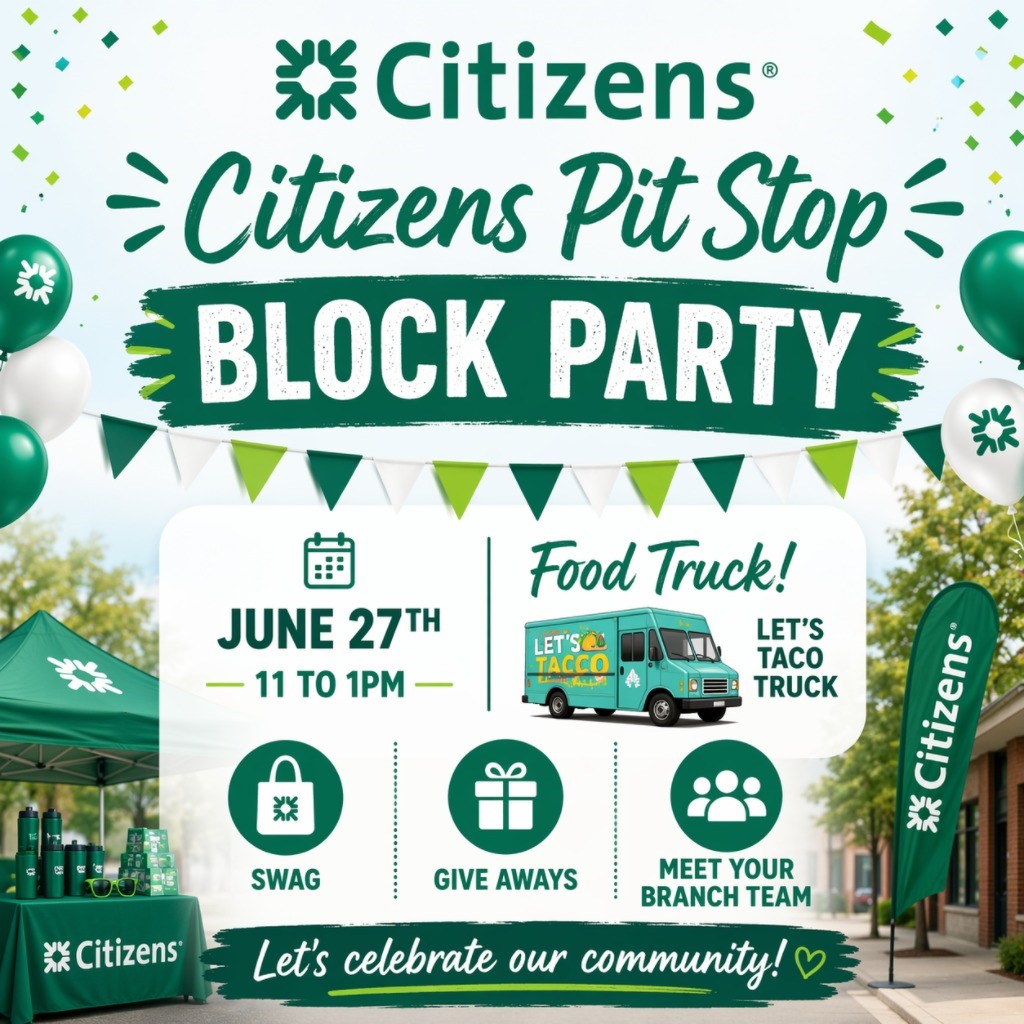 Citizens Waterfront Branch Pit Stop Block Party| June 27