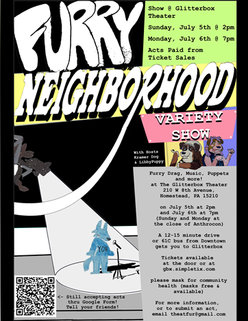 Furry Neighborhood Variety Show at the Glitterbox Theater | July 6