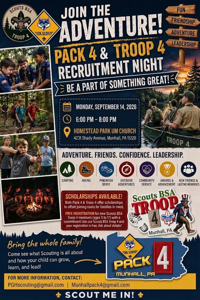 Pack 4 & Troop 4 Scout Recruitment Night | September 14